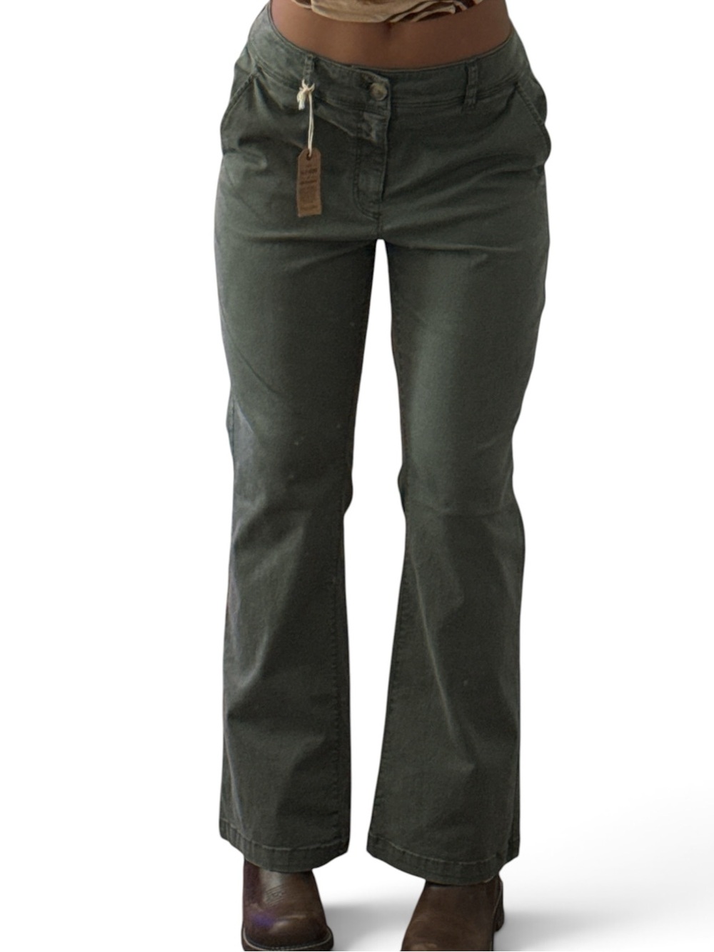 American Eagle Outfitters Olive Green Flare Jeans